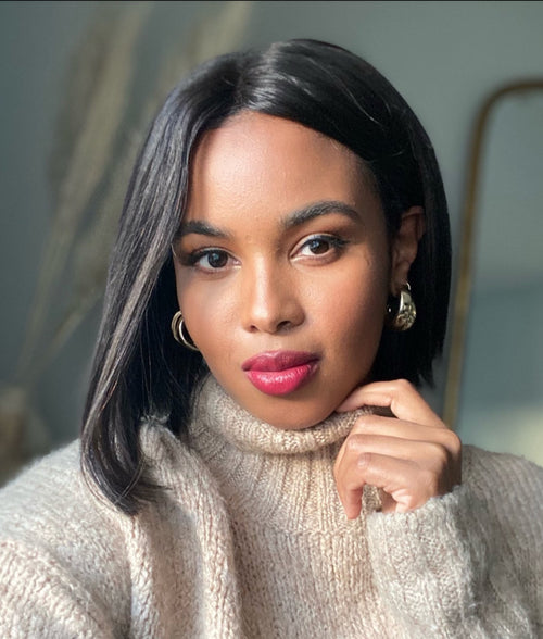 Straight Center Part Lace Short Bob Wig